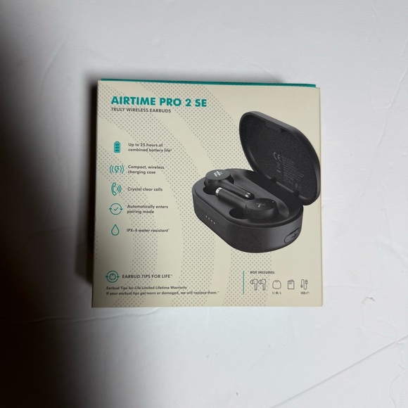 ZAGG Airtime Pro 2Se Wireless Earbuds Black Bluetooth 25 hour battery NEW IN BOX - Picture 3 of 5